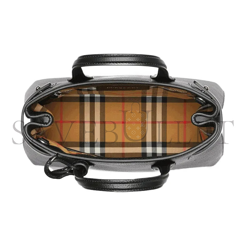 BURBERRY PLAID PATCHWORK LEATHER TOTE AND SHOULDER BAG 4076748 (26*19*12cm)